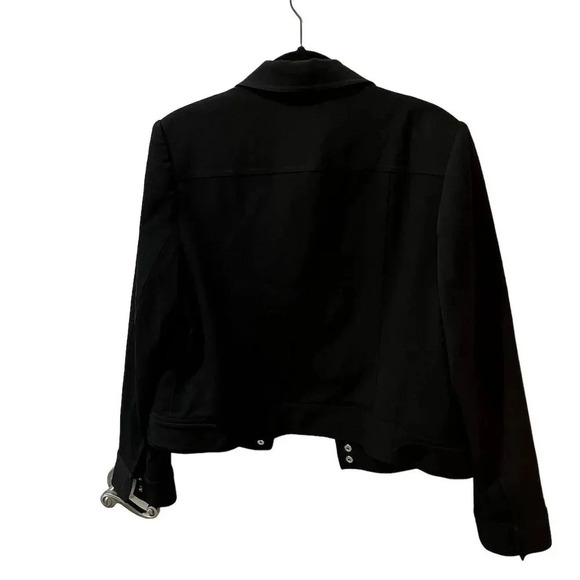 Grace Dane Lewis Women's Black Cropped Jacket Size 12 Casual Button-Up - Picture 2 of 12